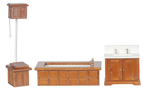 Victorian Bath Set, 3 pc., Walnut